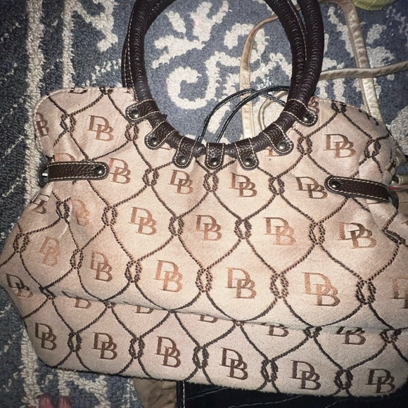 Dooney & Bourke Brown Monogram Tote Bag - Picture 3 of 6